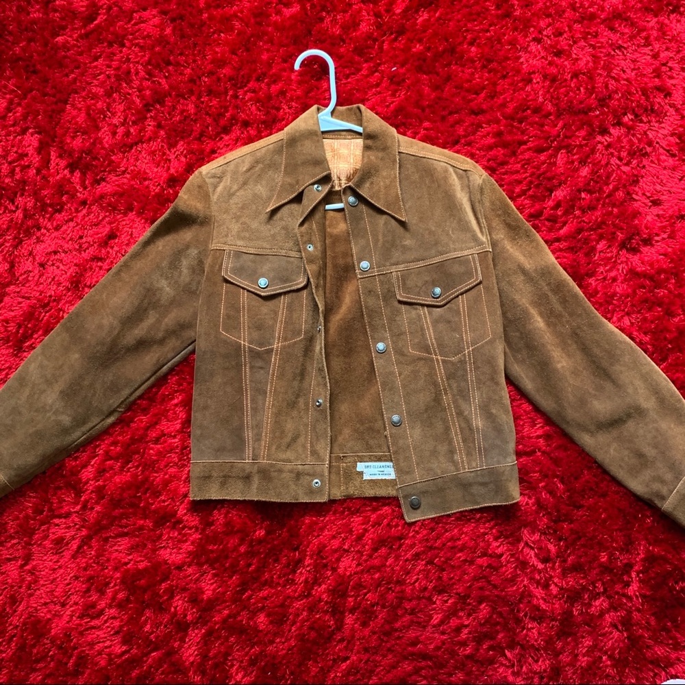 Brown cow leather jacket